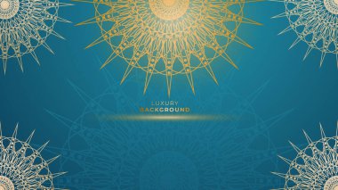 Lüks mandala süs desenli arka plan. Yaratıcı dekoratif çiçek düğün davetiyesi tasarımı. Baskı, poster, kapak, broşür, broşür, afiş için dekoratif mandala. Vektör illüstrasyonu