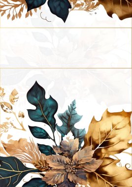 Renkli renkli çiçek vektörü zarif el düğün davetiyesi çiçek tasarımı suluboya