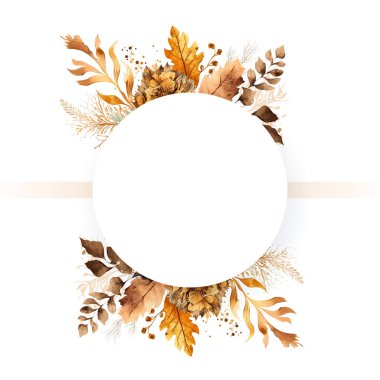 Özel düğün çiçekli davetiye kartı. Kuru çiçeklerle tarih tasarımını kaydet.