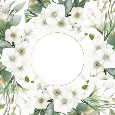 Renkli renkli çiçek vektörü zarif el düğün davetiyesi çiçek tasarımı suluboya