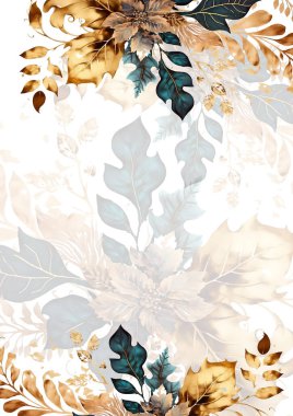 Renkli renkli çiçek güzel el çizilmiş düğün davetiyesi suluboya