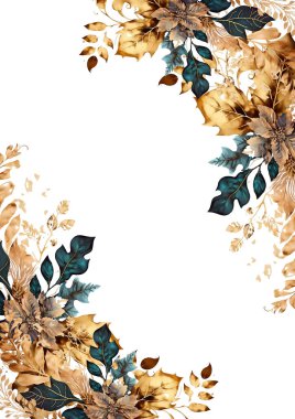 Rengarenk çiçekli güzel ve zarif düğün davetiyesi şablonu