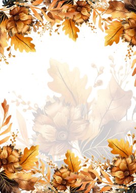 Renkli renkli çiçek vektörü zarif el düğün davetiyesi çiçek tasarımı suluboya