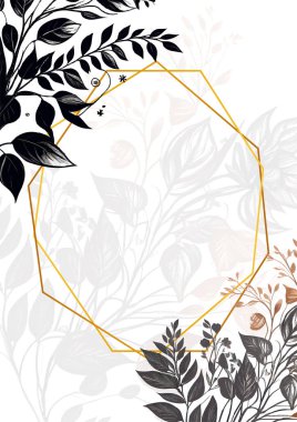 Rengarenk çiçekli güzel ve zarif düğün davetiyesi şablonu