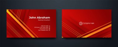 vector abstract geometric business card template clipart