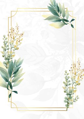 Renkli renkli çiçek vektörü zarif el düğün davetiyesi çiçek tasarımı suluboya