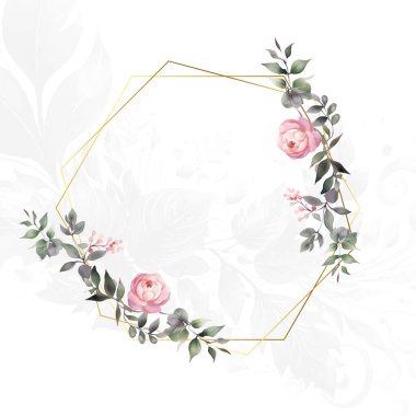 Renkli renkli çiçek vektörü zarif el düğün davetiyesi çiçek tasarımı suluboya