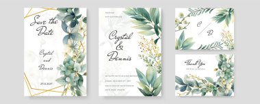 Renkli renkli çiçek güzel el çizilmiş düğün davetiyesi suluboya