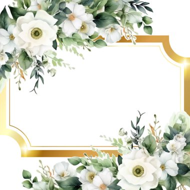 Renkli renkli çiçek güzel el çizilmiş düğün davetiyesi suluboya