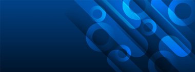 Afişte gölgeli mavi renkli geomerikt deseni. Kopya alanı ile soyut renk geometrik arkaplanı.