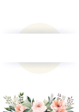 Güzel yeşil yapraklı düğün şablonu