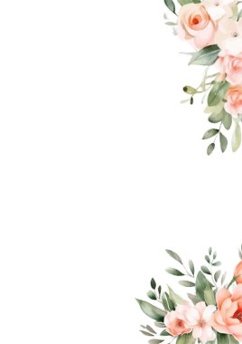 Güzel yeşil yapraklı düğün şablonu