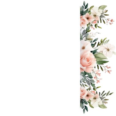 Lüks düğün davetiyesi şablonu. Altın çizgili suluboya kart, dallar, yapraklar. Zarif sonbahar botanik vektör tasarımı uygun