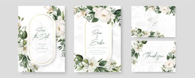 Renkli renkli çiçek vektörü zarif el düğün davetiyesi çiçek tasarımı suluboya