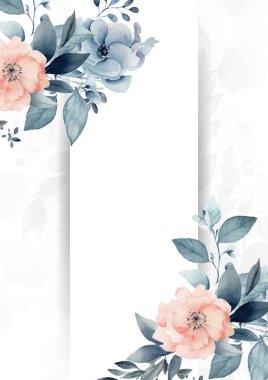 Güzel yeşil yapraklı düğün şablonu