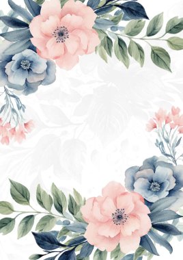 Güzel yeşil yapraklı düğün şablonu