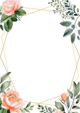 Rengarenk çiçekli güzel ve zarif düğün davetiyesi şablonu