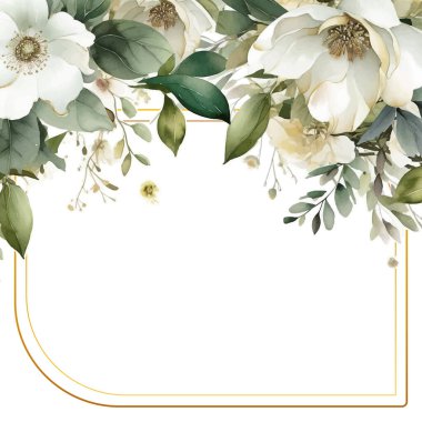 Rengarenk çiçekli güzel ve zarif düğün davetiyesi şablonu