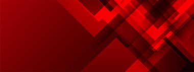 Fütüristik kavram arka planına sahip soyut kırmızı kare şekli