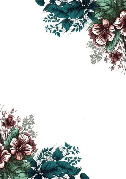 Renkli renkli çiçek vektörü zarif el düğün davetiyesi çiçek tasarımı suluboya