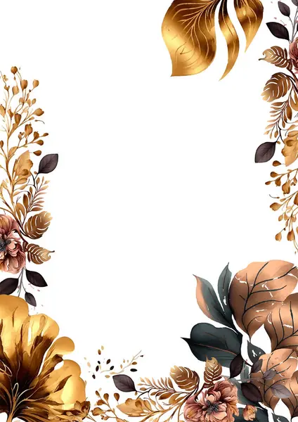 Renkli renkli çiçekli zarif düğün davetiyesi suluboya