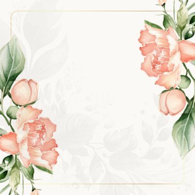 Renkli renkli çiçek vektörü zarif el düğün davetiyesi çiçek tasarımı suluboya