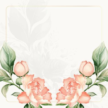 Rengarenk çiçekli güzel ve zarif düğün davetiyesi şablonu