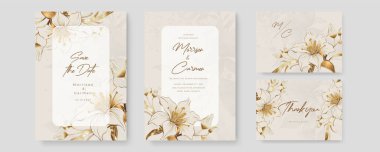 Renkli çiçek vektörü düğün davetiyesi şablonunu suluboya bırakıyor