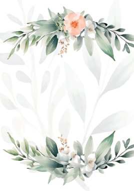 Renkli çiçek vektörü düğün davetiyesi şablonunu suluboya bırakıyor