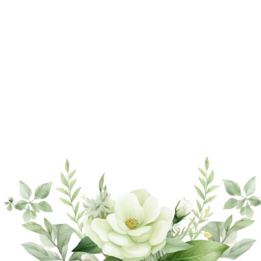 Çiçekli suluboya düğün davetiyesi şablonu