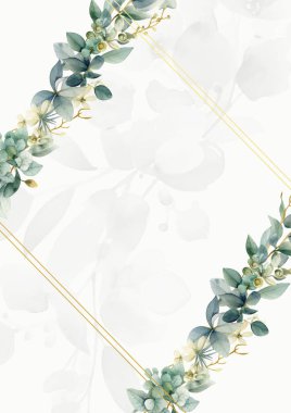 Rengarenk çiçekli güzel ve zarif düğün davetiyesi şablonu