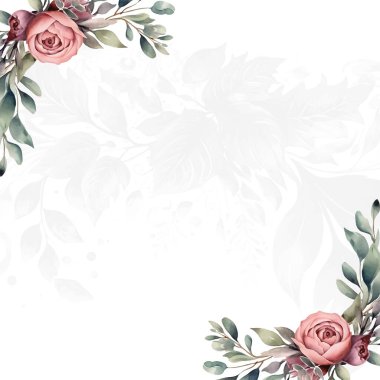 Rengarenk çiçekli güzel ve zarif düğün davetiyesi şablonu