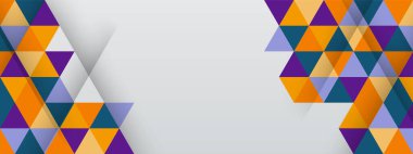 Renkli şekilli vektör düz tasarım arkaplanı