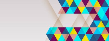 Renkli geometrik arkaplana sahip modern vektör gradyanı