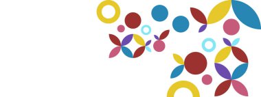 Eğimli ve renkli şekilli geometrik arkaplan