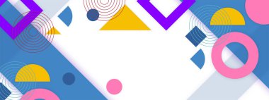 Eğimli ve renkli şekilli geometrik arkaplan