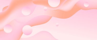 Pembe ve şeftali rengi vektör soyut geometrik şekil modern afiş. Web sitesi, afişler, broşürler, posterler, el ilanları, kart ve kapak için