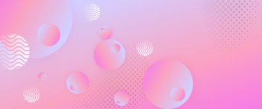 Pembe mavi ve beyaz vektör gradyan soyut afiş ve şekiller elementleri. Arkaplan sunumu, arkaplan, duvar kağıdı, afiş, broşür, web düzeni ve kapak için
