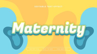 Renkli annelik 3d düzenlenebilir metin efekti - yazı tipi