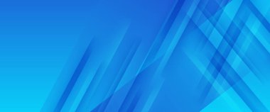 Mavi vektör soyut geometrik şekiller pankart. Kapak tasarımı, kitap tasarımı, poster, CD kapağı, broşür, web sitesi arka planı veya reklam için
