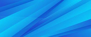 Mavi vektör soyut geometrik şekilli modern pankart. Web sitesi, afişler, broşürler, posterler, el ilanları, kart ve kapak için