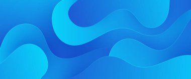 Mavi vektör soyut geometrik şekilli modern pankart. Web sitesi, afişler, broşürler, posterler, el ilanları, kart ve kapak için