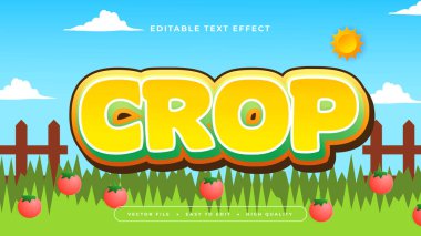 Renkli kırpma 3d düzenlenebilir metin efekti - yazı tipi