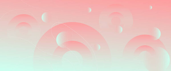 Bannière Abstraite Moderne Minimaliste Vectorielle Rose Blanche Avec Des Formes — Image vectorielle