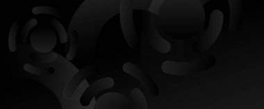 Siyah vektör gradyan soyut pankart tasarımı. Arkaplan, afiş, el ilanı, kart, duvar kağıdı, kapak veya broşür için grafiksel tasarım unsuru modern biçim kavramı