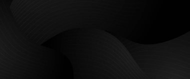 Siyah vektör eğimli soyut afiş ve şekiller. Arkaplan sunumu, arkaplan, duvar kağıdı, afiş, broşür, web düzeni ve kapak için