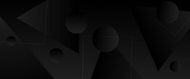 Şekilli siyah soyut pankart. İş afişi, resmi arkaplan, prestijli kupon, lüks davet, duvar kağıdı ve arka plan için