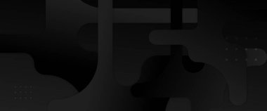 Siyah vektör gradyan soyut pankart tasarımı. Arkaplan, afiş, el ilanı, kart, duvar kağıdı, kapak veya broşür için grafiksel tasarım unsuru modern biçim kavramı