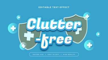 Mavi beyaz ve yeşil dağınıklık ücretsiz 3d düzenlenebilir metin efekti - yazı tipi biçimi