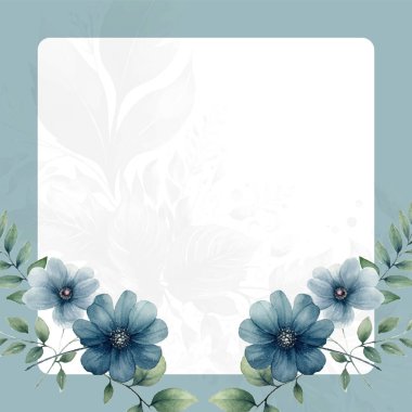 Renkli çiçek vektörü düğün davetiyesi şablonunu suluboya bırakıyor